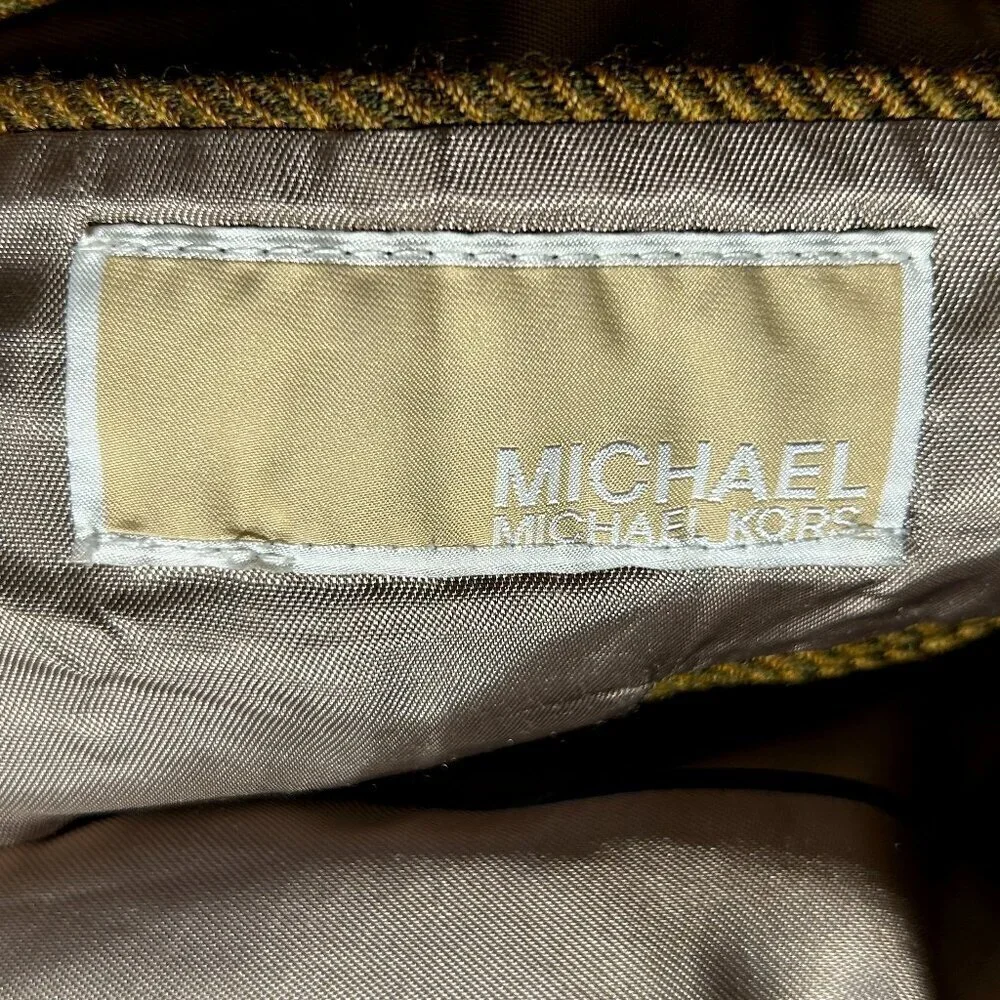 Michael Kors Mens Mossy Green 100% Wool sports coat/ Blazer Old Money Preppy